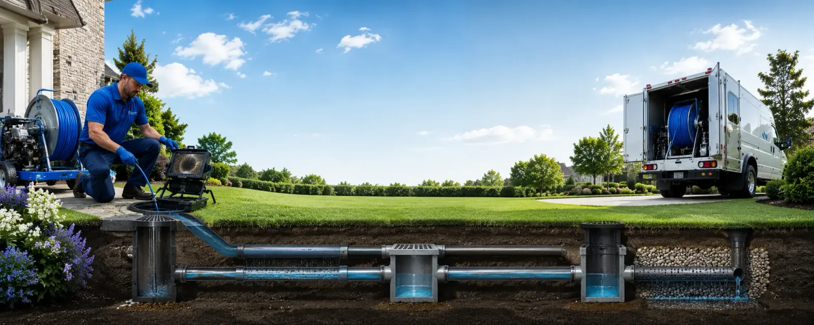 Outdoor drain cleaning information for Rye, NY